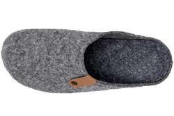 PADERO Herren Pantoffel Hausschuh Grau/Hellgrau/Dunkelgrau