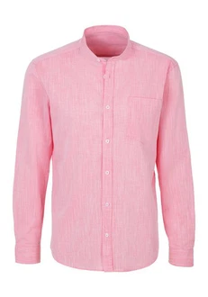 H.I.S Langarmhemd Regular Fit Stehkragenhemd Rosa/Rot H.I.S Langarmhemd Regular Fit Stehkragenhemd Rosa/Rot
