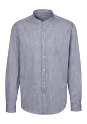 H.I.S Langarmhemd Regular Fit Stehkragenhemd Grau/Hellblau/Dunkelblau/Blau