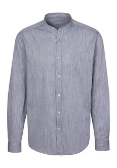 H.I.S Langarmhemd Regular Fit Stehkragenhemd Grau/Hellblau/Dunkelblau/Blau H.I.S Langarmhemd Regular Fit Stehkragenhemd Grau/Hellblau/Dunkelblau/Blau