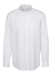 H.I.S Langarmhemd Regular Fit Stehkragenhemd Weiß/Creme