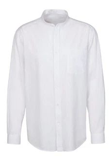 H.I.S Langarmhemd Regular Fit Stehkragenhemd Weiß/Creme H.I.S Langarmhemd Regular Fit Stehkragenhemd Weiß/Creme