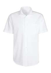 H.I.S Kurzarmhemd mit Kentkragen Weiß/Creme