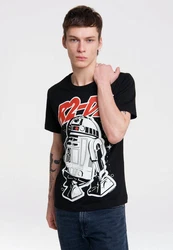 LOGOSHIRT T-Shirt R2-D2 Schwarz/Rot/Creme
