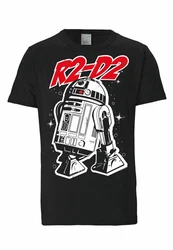 LOGOSHIRT T-Shirt R2-D2 Schwarz/Rot/Creme