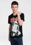 LOGOSHIRT T-Shirt R2-D2 Schwarz/Rot/Creme