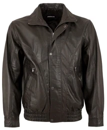 Lederjacke Holdo - Herren Lederjacke Blouson Lammnappa dunkelbraun
