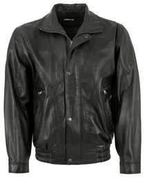Lederjacke Holdo - Herren Lederjacke Blouson Lammnappa schwarz