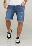 JACK & JONES Infinity Herren Jeans Shorts Rick Bermudas Used Look (as3, Alpha) Blau/Hellblau