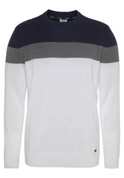 Rundhalspullover Colorblocking, in leichter Strickqualitt