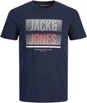 Jack & Jones Kurzarmshirt JJBRIX TEE SS CREW NECK Dunkelblau