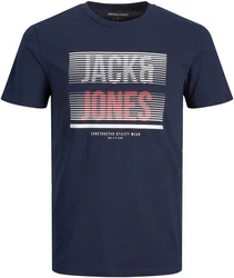 Jack & Jones Kurzarmshirt JJBRIX TEE SS CREW NECK Dunkelblau