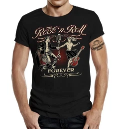 T-Shirt fr Rockabilly Fans - Rock 'n Roll Forever