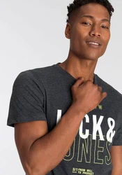 Jack & Jones T-Shirt KOMPO TEE Schwarz/Dunkelgrau/Dunkelgrün/Grau/Grün