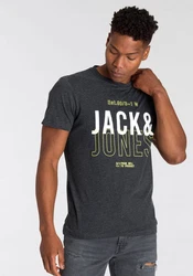 Jack & Jones T-Shirt KOMPO TEE Schwarz/Dunkelgrau/Dunkelgrün/Grau/Grün