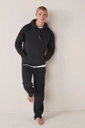 Next Kapuzensweatshirt Loungewear Schwarz/Dunkelgrau