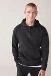 Next Kapuzensweatshirt Loungewear Schwarz/Dunkelgrau