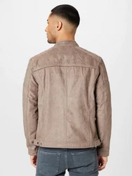 Jack & Jones Bikerjacke JCORocky (1-St) Beige/Braun/Khaki/Grau