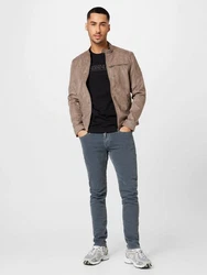 Jack & Jones Bikerjacke JCORocky (1-St) Beige/Braun/Khaki/Grau