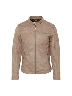 Jack & Jones Bikerjacke JCORocky (1-St) Beige/Braun/Khaki/Grau