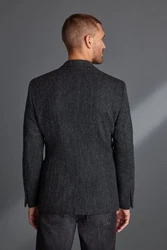Next Sakko Blazer Harris-Tweed Dunkelgrau/Grau/Dunkelblau