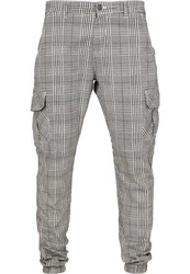 URBAN CLASSICS Cargohose AOP Glencheck Cargo Jog Pants (1-tlg) 