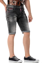 Cipo & Baxx Jeansshorts Dunkelgrau/Grau/Rosa/Schwarz