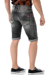 Cipo & Baxx Jeansshorts Dunkelgrau/Grau/Rosa/Schwarz
