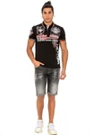 Cipo & Baxx Jeansshorts Dunkelgrau/Grau/Rosa/Schwarz