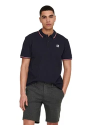 ONLY & SONS T-Shirt Fletcher Dunkelgrau/Grau/Dunkelblau/Schwarz/Rot
