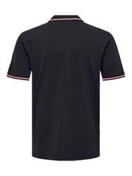 ONLY & SONS T-Shirt Fletcher Dunkelgrau/Grau/Dunkelblau/Schwarz/Rot