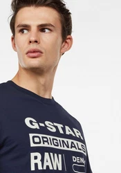 G-STAR RAW Graphic Slim T-Shirt Swando Blau