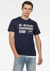G-STAR RAW Graphic Slim T-Shirt Swando Blau