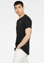 G-STAR Kurzarmshirt Lash Schwarz/Dunkelgrau/Gelb