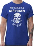 Shirtracer T-Shirt Wir haben den Bräutigam entführt Piratenkopf JGA Männer wei