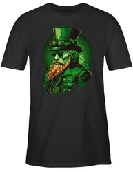 Shirtracer T-Shirt Shamrock Irland Kobold Irische St. Patricks Day Grün/Blau