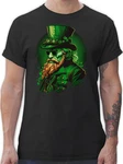 Shirtracer T-Shirt Shamrock Irland Kobold Irische St. Patricks Day Grün/Blau