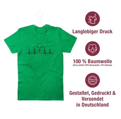 Shirtracer T-Shirt Kleeblatt Herzschlag St. Patricks Day Grün