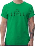 Shirtracer T-Shirt Kleeblatt Herzschlag St. Patricks Day Grün