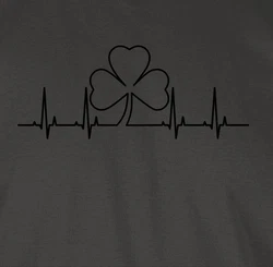 Shirtracer T-Shirt Kleeblatt Herzschlag St. Patricks Day Grün/Dunkelgrün/Braun