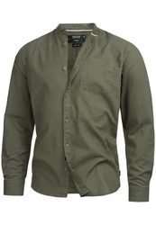 Indicode Langarmhemd INRaffi Dunkelgrün/Grün/Khaki