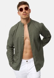Indicode Langarmhemd INRaffi Dunkelgrün/Grün/Khaki