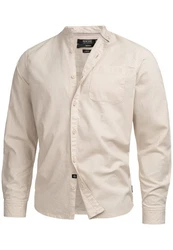 Indicode Langarmhemd INRaffi Khaki/Beige