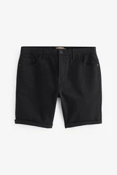 Next Jeansshorts Skinny Fit Jeansshorts Schwarz/Dunkelgrau