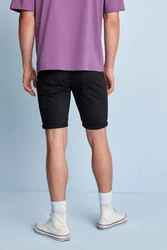 Next Jeansshorts Skinny Fit Jeansshorts Schwarz/Dunkelgrau