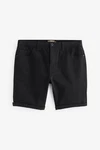 Next Jeansshorts Skinny Fit Jeansshorts Schwarz/Dunkelgrau