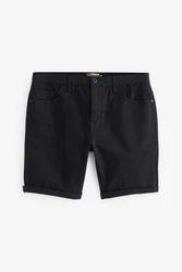 Next Jeansshorts Skinny Fit Jeansshorts Schwarz/Dunkelgrau