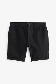 Next Jeansshorts Skinny Fit Jeansshorts Schwarz/Dunkelgrau