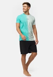 Indicode T-Shirt INGibs Grün/Hellgrün/Türkis/Hellblau