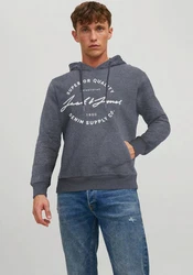 Jack & Jones Kapuzensweatshirt JJACE SWEAT HOOD Dunkelblau/Dunkelgrau/Grau/Orange/Rosa